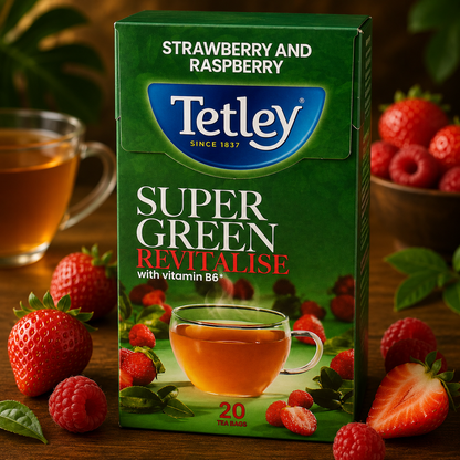 Tetley Super Green Revitalise Grean Tea IMPORTED