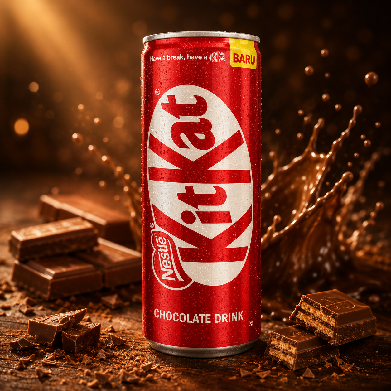 KitKat Chocolate Drink, Ready-to-Drink Beverage that Brings the Signature Creamy (Product Of Malaysia)