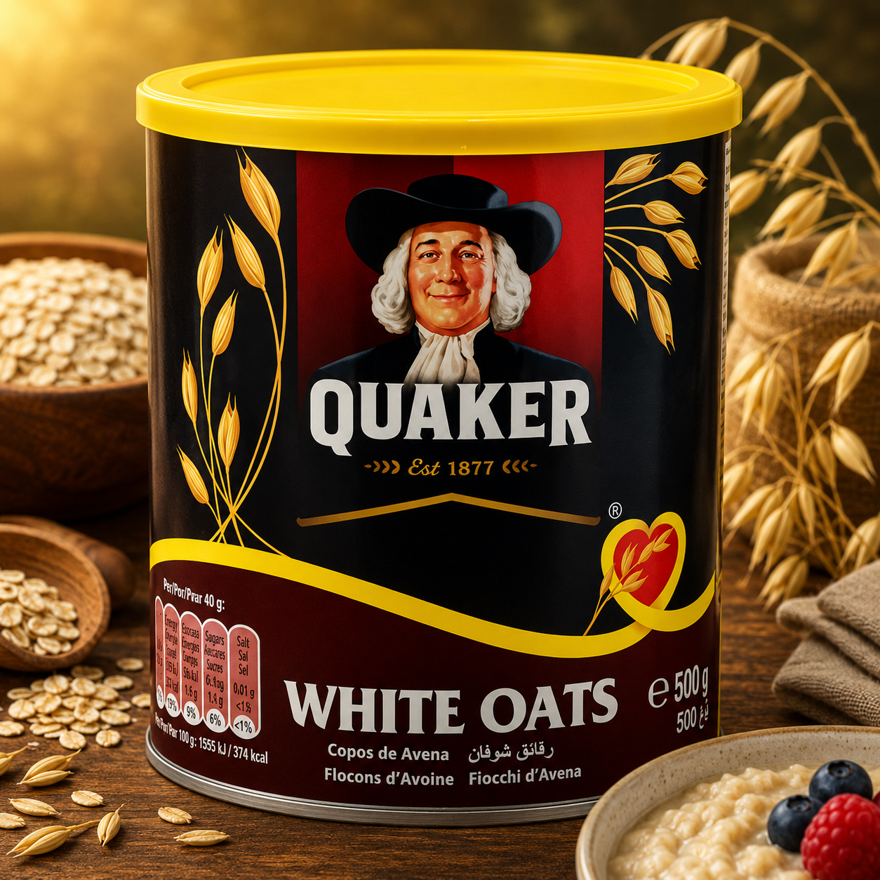 Quaker White Oats 500g