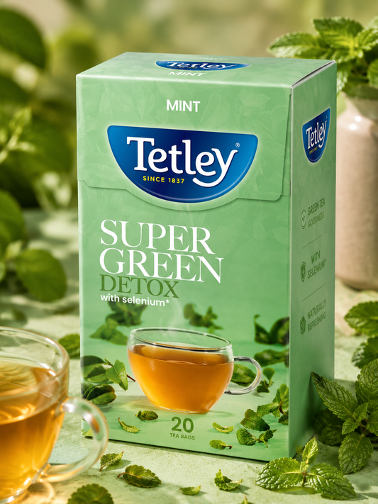 Tetley Super Green Detox Grean Tea IMPORTED
