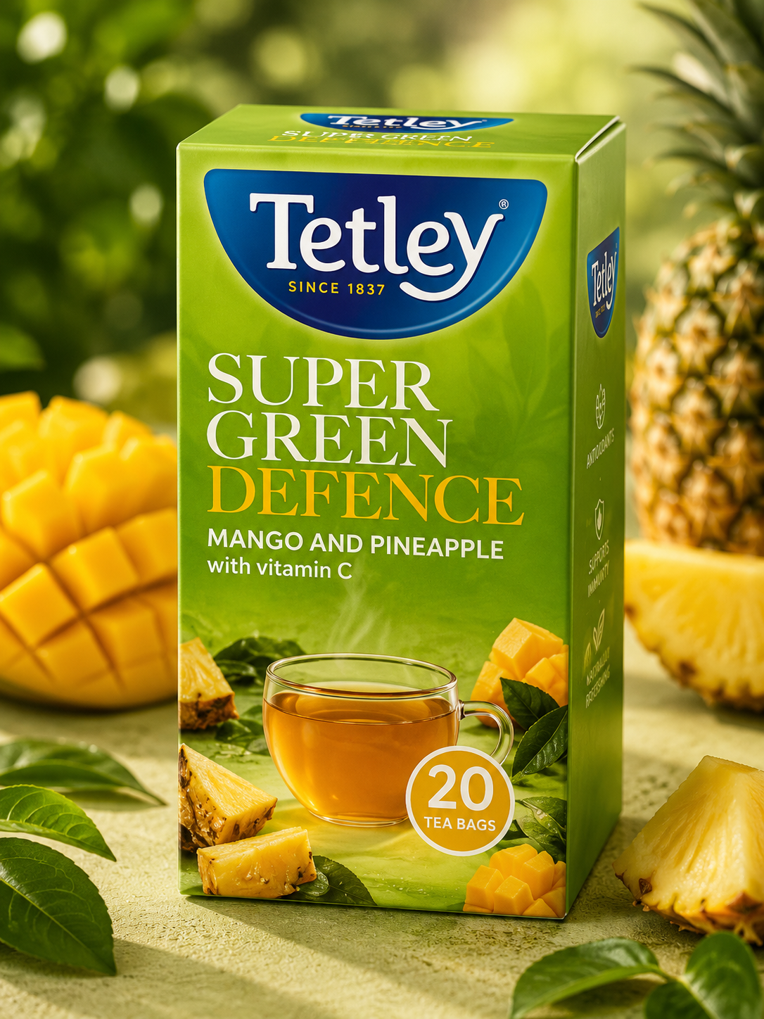 Tetley Super Green Defence Grean Tea IMPORTED