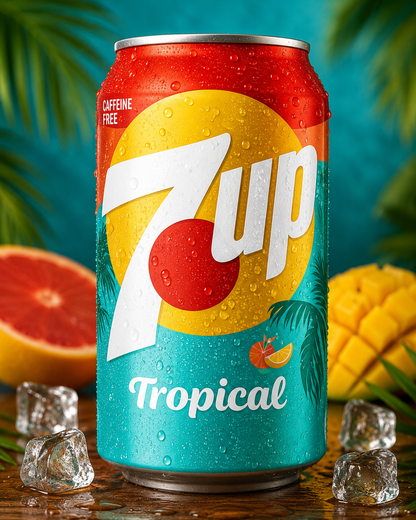 7UP Tropical – Fruity Refreshing Soda | Buy Online 355 ml (Pack of 03)