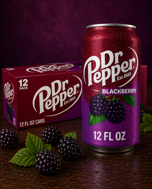 Dr Pepper Blackberry – Bold Berry Flavour Soda | Buy Online 355ml (Pack of 03)