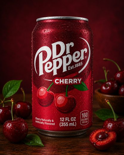 Dr Pepper Cherry – Bold Cherry Flavour Soda | Buy Online 355ml (Pack of 03)