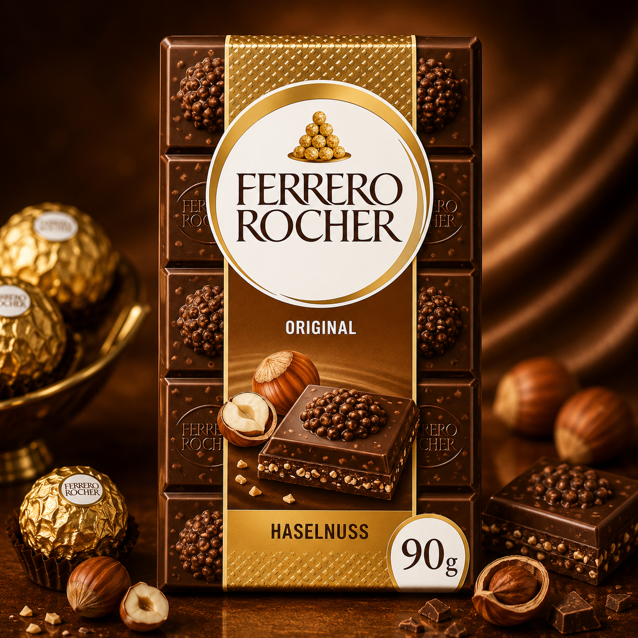 Ferrero Rocher Original Milk Chocolate ,90 Gram(Italy)