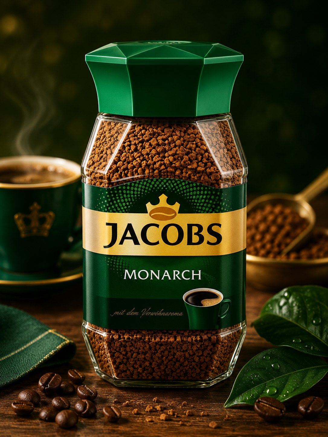 Jacobs Monarch Instant Coffee Bottle 190G, Ground