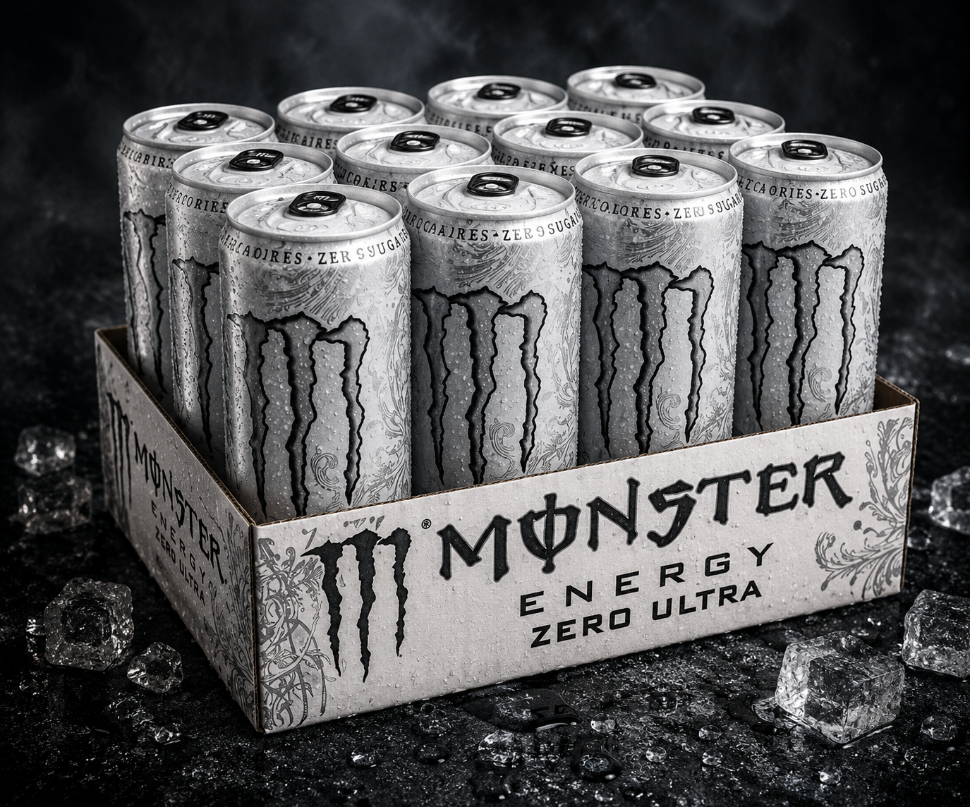 Monster Energy Drink Ultra Zero, (Pack Of 12 Cans X 500Ml Each)