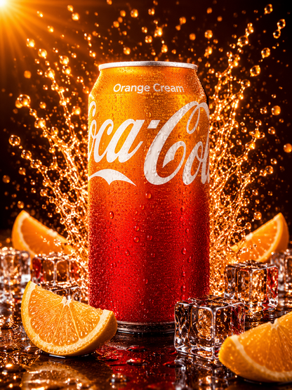 Coco Cola Orange Cream 355 ml (UK) ( pack of 2 )