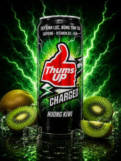 Thumbs Up Energy Drink Kiwi Flavour 250 ml (Pack of 03) (Malaysia)