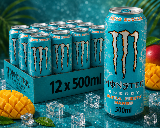 Monster Energy® Mango Ultra Feista Carbonated Energy Drink | Pack of 12 Cans (UK)