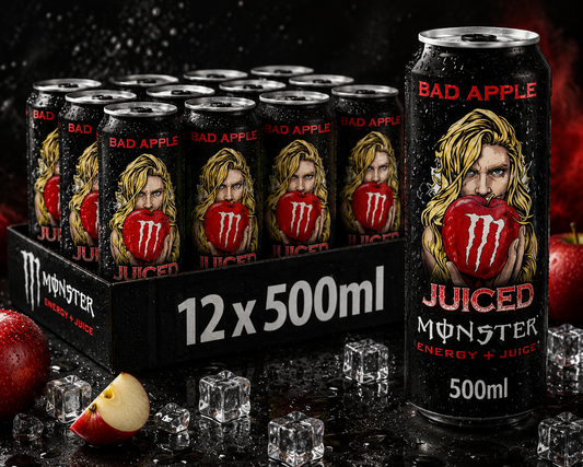 Monster Energy® Bad Apple Carbonated Energy Drink | Pack of 12 Cans (UK)