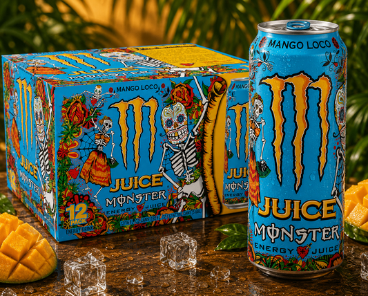 Monster Energy® Mango Loco Carbonated Energy Drink | Pack of 12 Cans (UK)