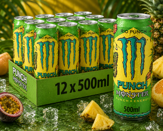 Monster Energy® Rio Punch Carbonated Energy Drink | Pack of 12 Cans (UK)