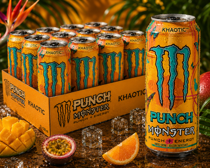 Monster Energy® Khaotic Carbonated Energy Drink | Pack of 12 Cans (UK)