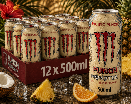 Monster Energy® Pacific Punch Carbonated Energy Drink | Pack of 12 Cans (UK)