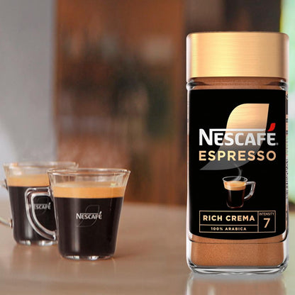 NESCAFÉ Espresso Rich Crema Instant Coffee – 100% Arabica, Intensity 7 – 95g (UK)