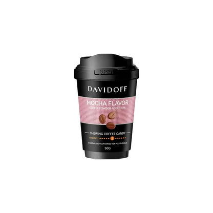 Davidoff Mocha Flavor Chewing Coffee Candy | 10% Real Coffee Powder | Intensity 5 | 50g (Pack of 02) (Germany)