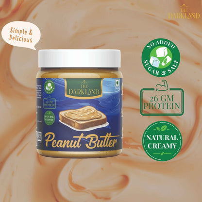 Natural Creamy Peanut Butter |340 gm| NO ADDED SUGAR & SALT | 100% PEANUTS | UNSWEETNED CRUNCHY | 26 GM PROTEIN