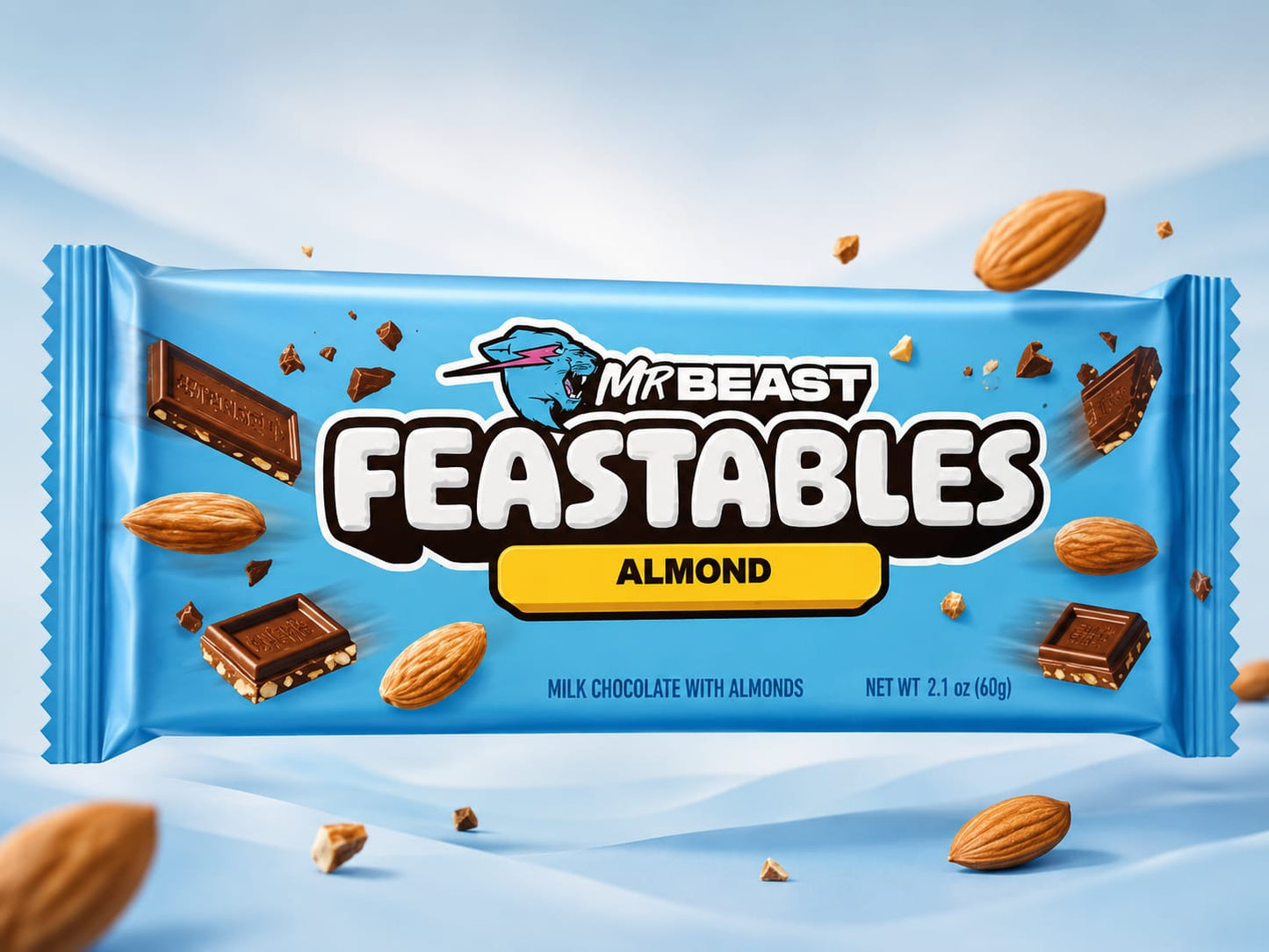 Mr.Beast Almond Milk Chocolate Bar 60g