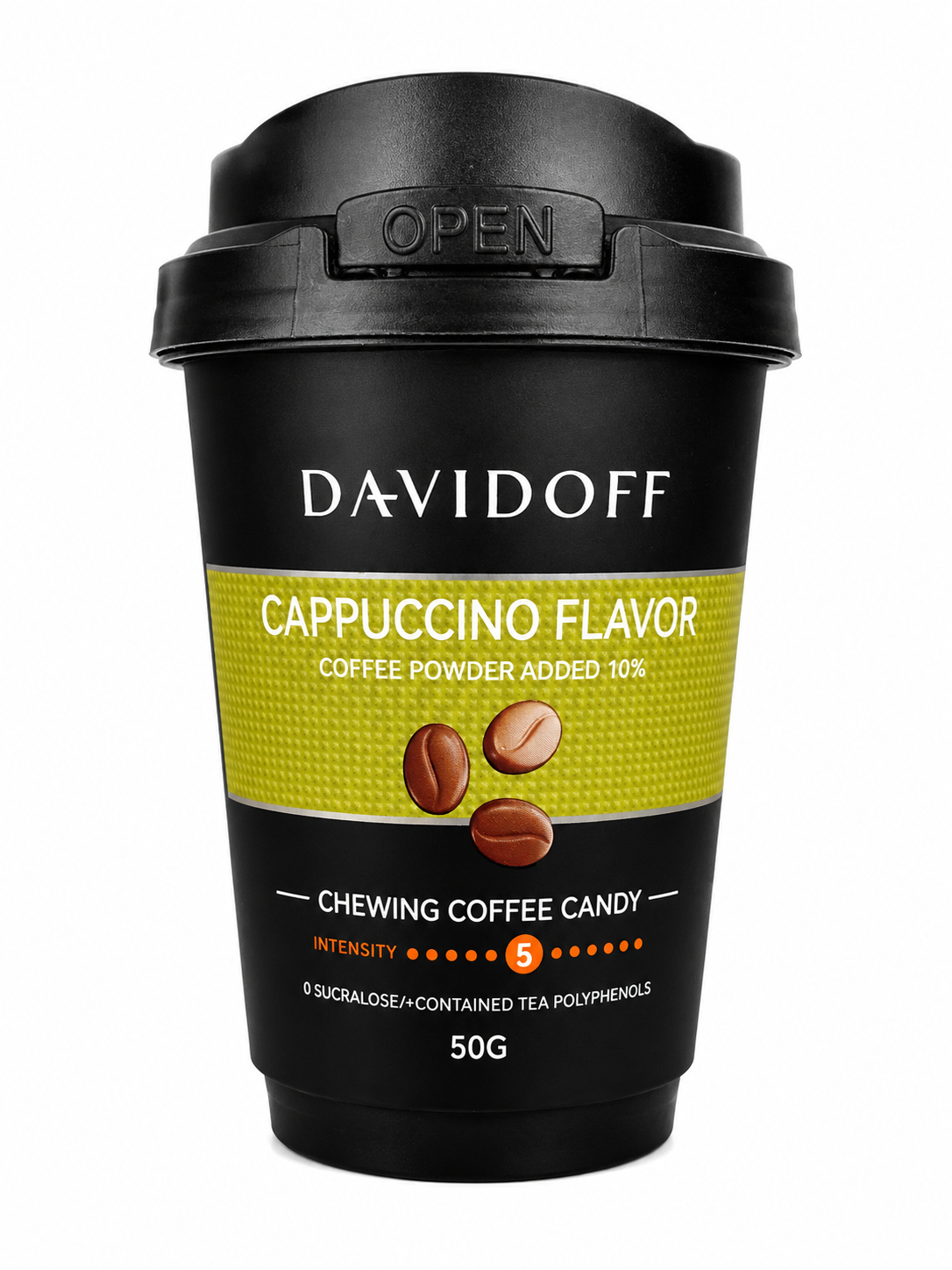 Davidoff Coffee Chewy Candy, Cappuccino Flavor, 50g (Pack f 02) (Germany)