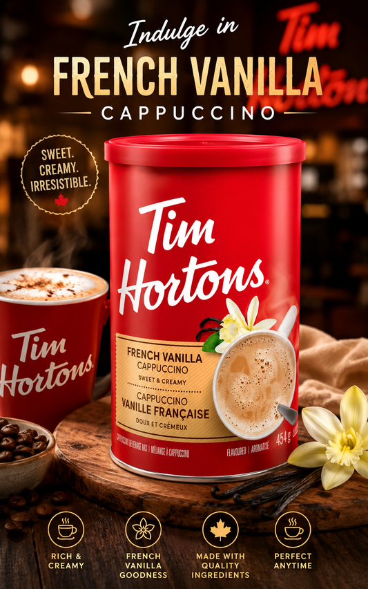 Tim Hortons French Vanilla Fine Grind Coffee | Medium Roast 100% Arabica (Canada)