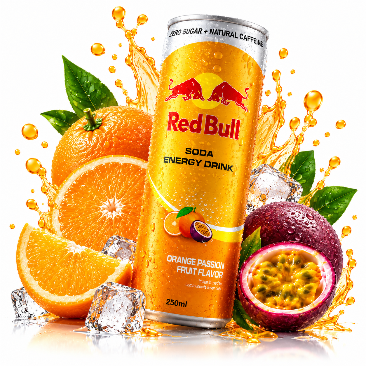 Red Bull Orange Passion Fruit – Refreshing Energy & Flavor (Pack Of 02) (250ml) (THAILAND)