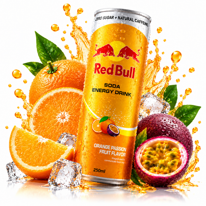Red Bull Orange Passion Fruit – Refreshing Energy & Flavor (Pack Of 02) (250ml) (THAILAND)