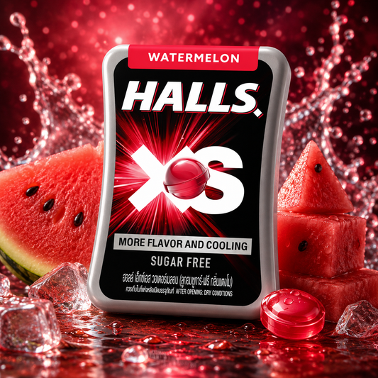 Halls Watermelon Sugar Free Mint (Pack of 03)