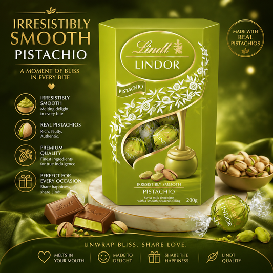 Lindt Lindor Pistacchio Irresistibile Smooth Chocolate 200g