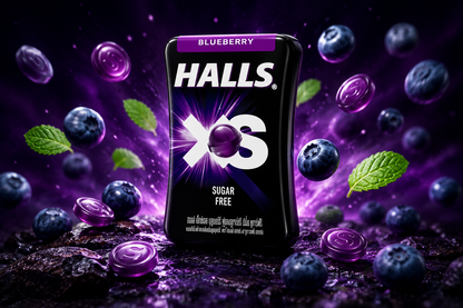 Halls Blueberry Sugar Free Mint (Pack of 03)