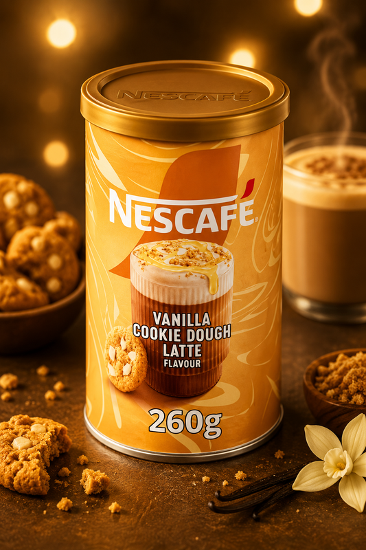 Nescafe Vanilla Cookie Dough Latte Flavour Instant Coffee Dessert Edition 260g (Pack of 02) (UK)