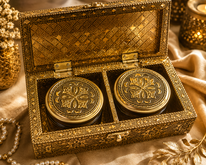 Antique Royal Metallic 2-Jar Gift Box