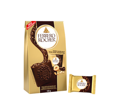 Ferrero Rocher Dark Chocolate with Hazelnuts – 105g | (Switzerland)