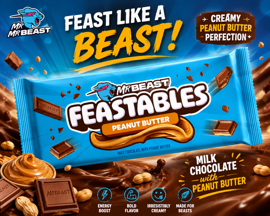 Mr.Beast Peanut Butter Milk Chocolate Bar 60g (Pack of 2) (USA)