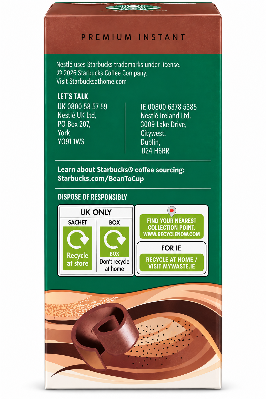 Starbucks Chocolate Mocha Premium Instant Coffee – Rich & Chocolatey – 5 × 22g (110g) (UK)