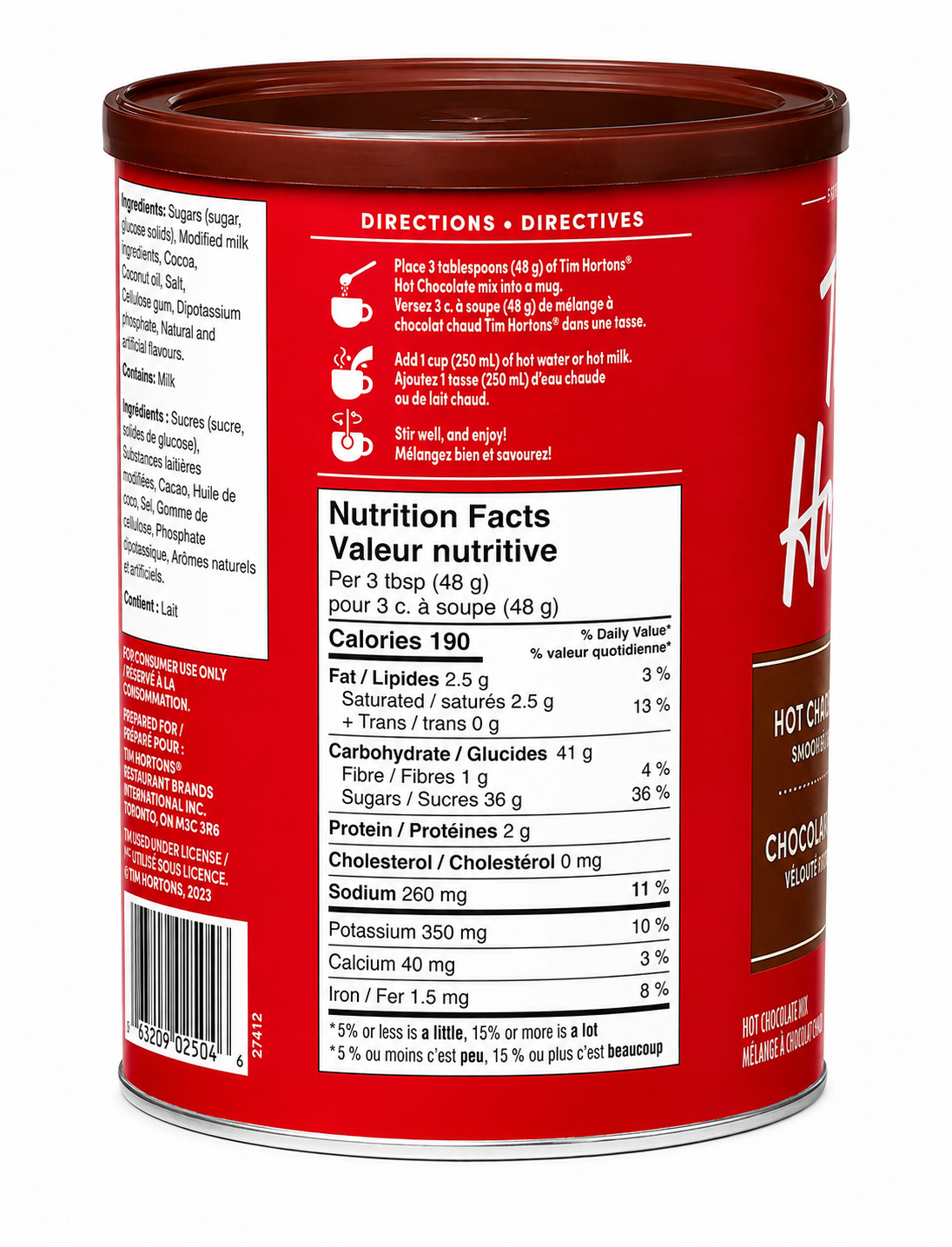 Tim Hortons Hot Chocolate | Creamy Cocoa Drink (Canada)