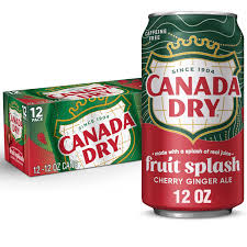 Canada Dry Fruit Splash Cherry Ginger Ale | Buy Online 355ML (Pack of 03)