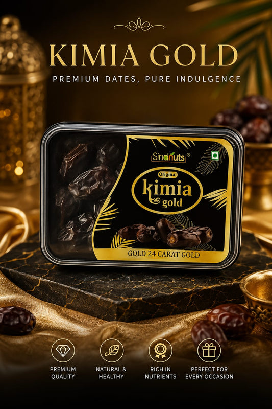Sindnuts Original Kimia Gold – Gold 24 Carat Gold Dates 500G (Pack of 02) (Iran)