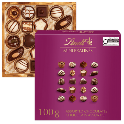 Lindt Mini Pralines Assorted Swiss Chocolates – 20 Pieces | (Switzerland)