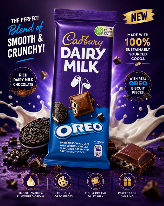 Cadbury Dairy Milk Oreo 95Gm (Pack of 02) (UK)