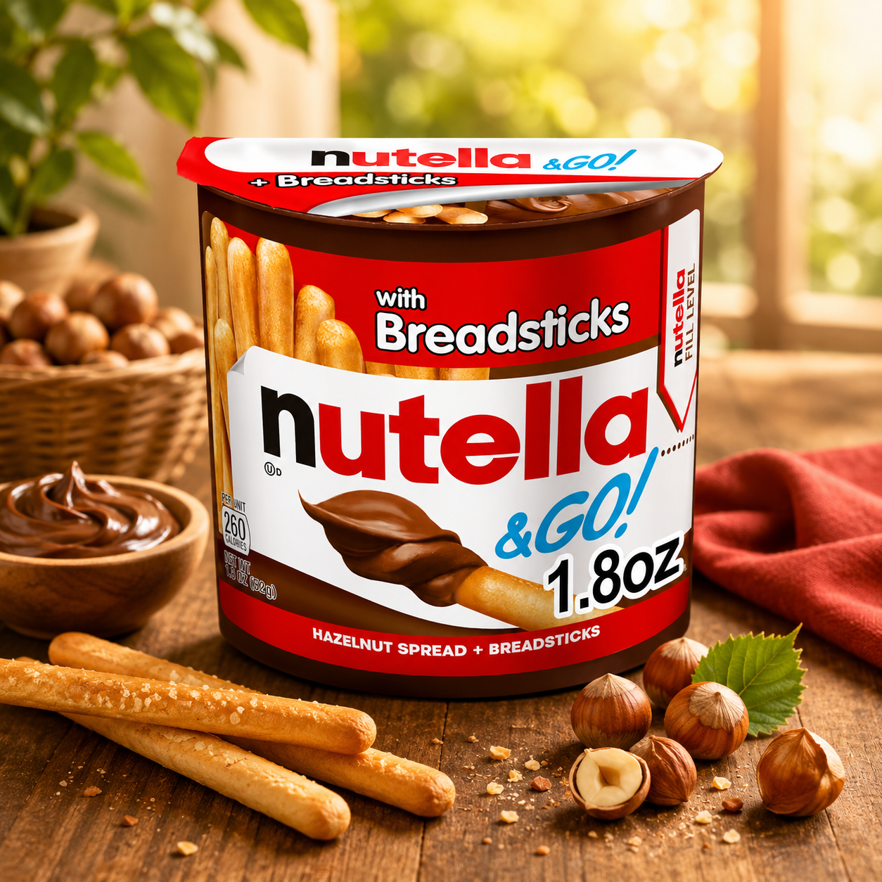 Nutella & Go with Breadsticks, 52 g (USA)