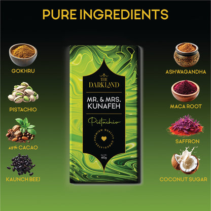 MR. & MRS. Kunafa | Pistachio Flavour | Aphrodisiac Chocolate Bar