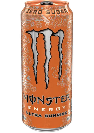 Monster Energy Ultra Sunrise Zero Sugar Energy Drink – 12 fl oz (355 ml) (USA)