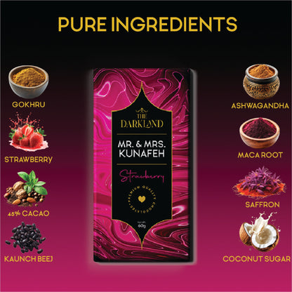 MR. & MRS. Kunafa | Strawberry Flavour |Aphrodisiac Chocolate Bar