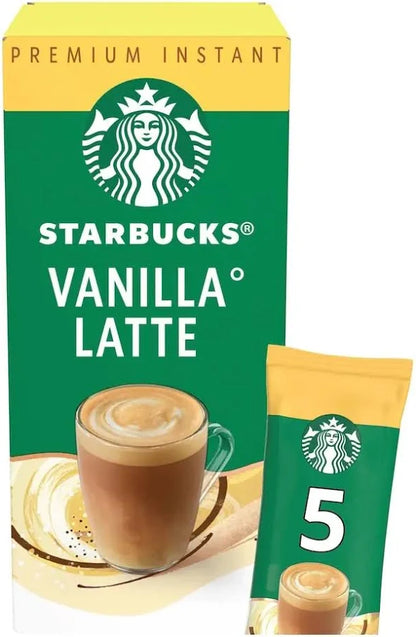 Starbucks Vanilla Latte Premium Instant Coffee – 5 × 21.5g (107.5g) (UK)